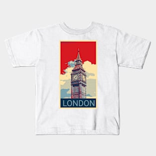 London in Shepard Fairey style Kids T-Shirt